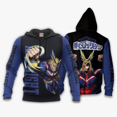 1201 AOP My Hero Academia Characters VA All Might 2 hoodie font and back - My Hero Academia Store