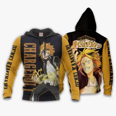 1201 AOP My Hero Academia Characters VA Denki Kaminari 2 hoodie font and back - My Hero Academia Store