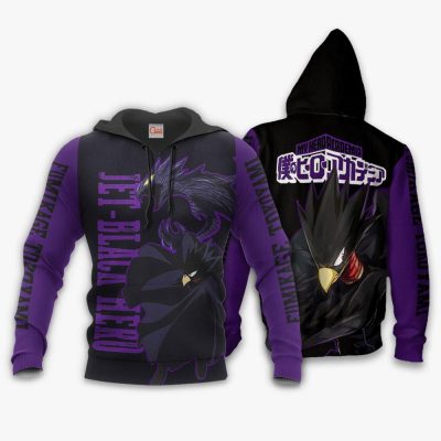 1201 AOP My Hero Academia Characters VA Fumikage Tokoyami 2 hoodie font and back - My Hero Academia Store