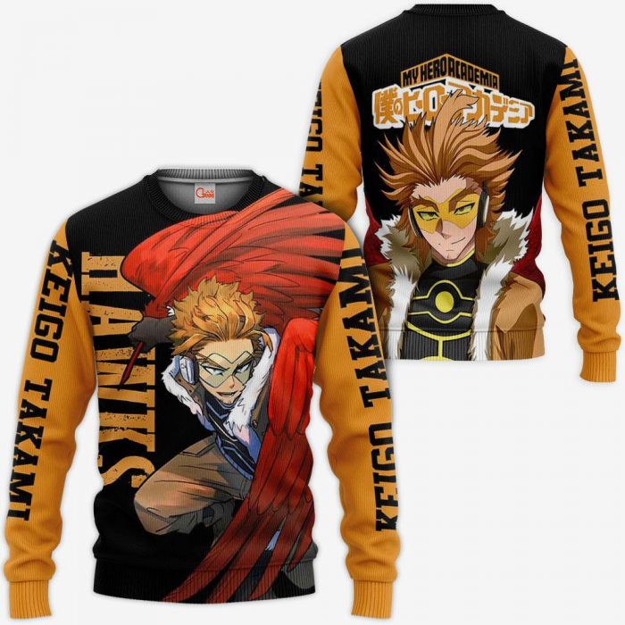 1201 AOP My Hero Academia Characters VA Hawks 3 MK sweatshirt F 2BB - My Hero Academia Store