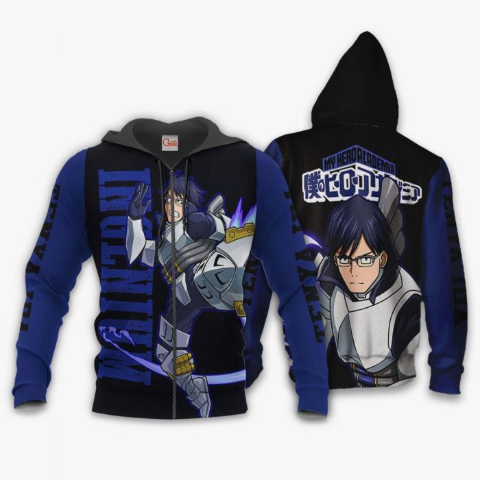 1201 AOP My Hero Academia Characters VA Tenya Ida 1 Zip hoodie font and back n - My Hero Academia Store