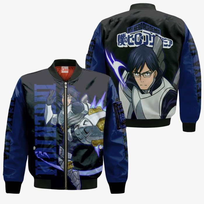 1201 AOP My Hero Academia Characters VA Tenya Ida 4 Bomber jacket front and back - My Hero Academia Store