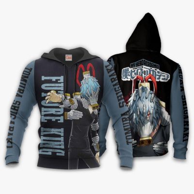 1201 AOP My Hero Academia Characters VA Tomura Shigaraki 2 hoodie font and back - My Hero Academia Store