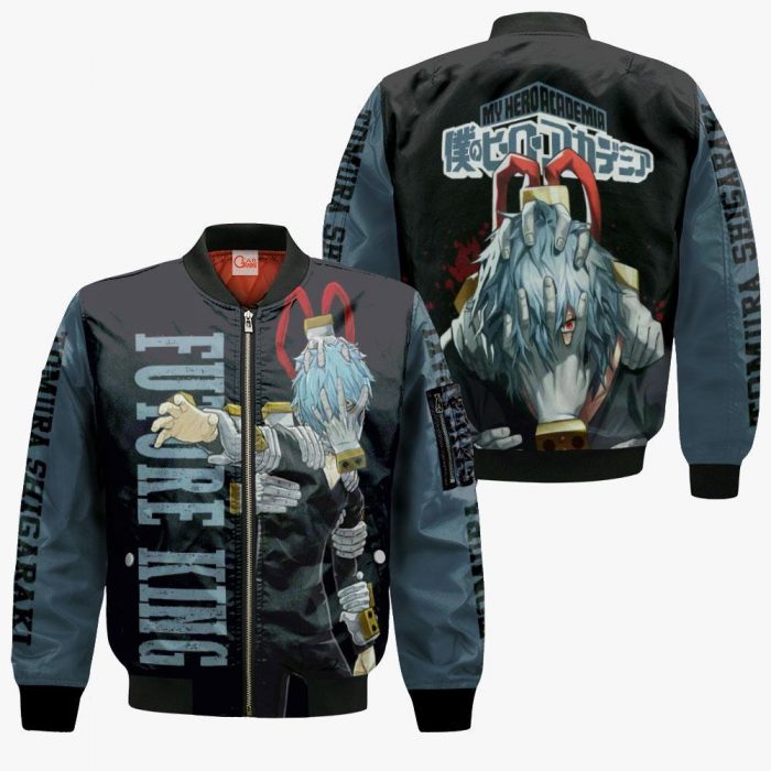 1201 AOP My Hero Academia Characters VA Tomura Shigaraki 4 Bomber jacket front and back - My Hero Academia Store