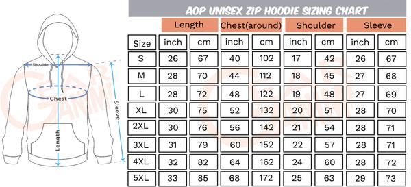 Hoodie Sizing Chart - My Hero Academia Store