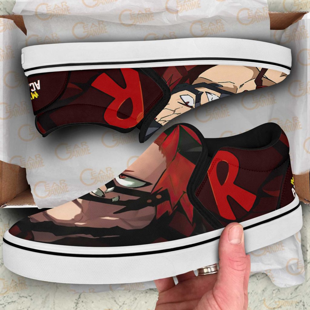 My Hero Academia Eijiro Kirishima Red Riot Slip On Shoes - My Hero ...