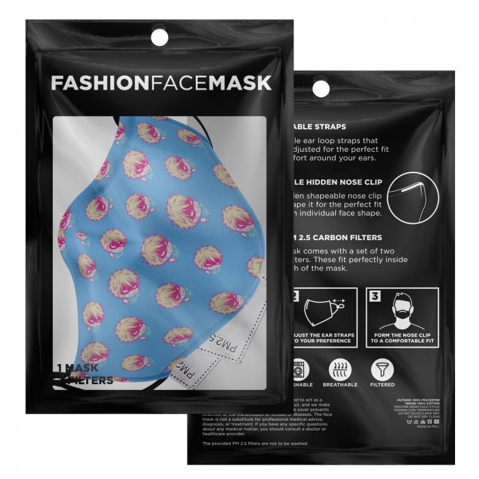 bakugo heads my hero academia premium carbon filter face mask 152609 - My Hero Academia Store