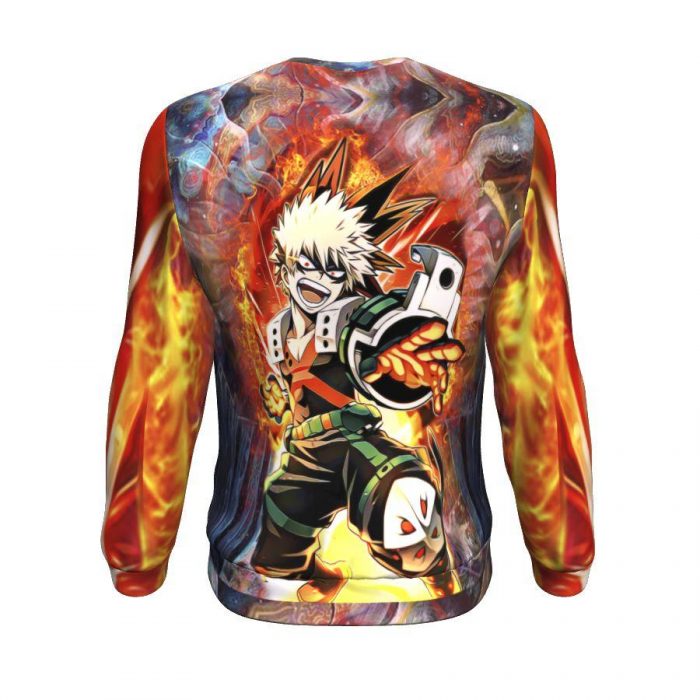 blazing bakugo sweatshirt 489260 - My Hero Academia Store