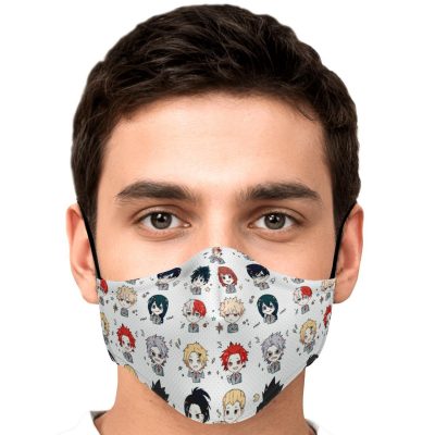 chibi characters my hero academia premium carbon filter face mask 152533 - My Hero Academia Store