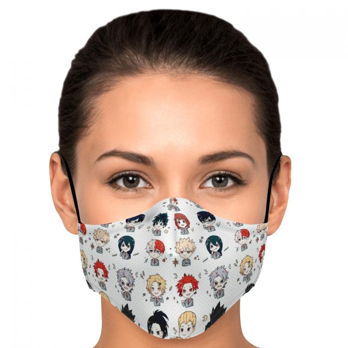 chibi characters my hero academia premium carbon filter face mask 326332 - My Hero Academia Store
