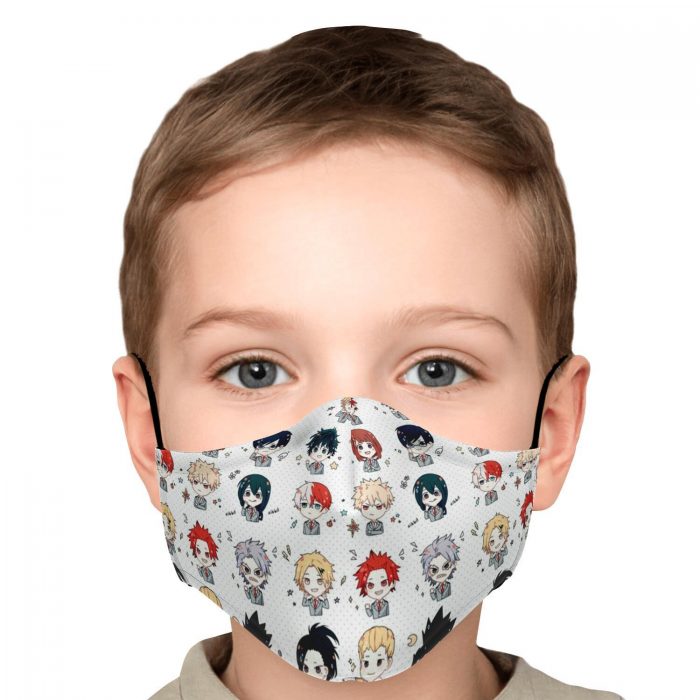 chibi characters my hero academia premium carbon filter face mask 655123 - My Hero Academia Store