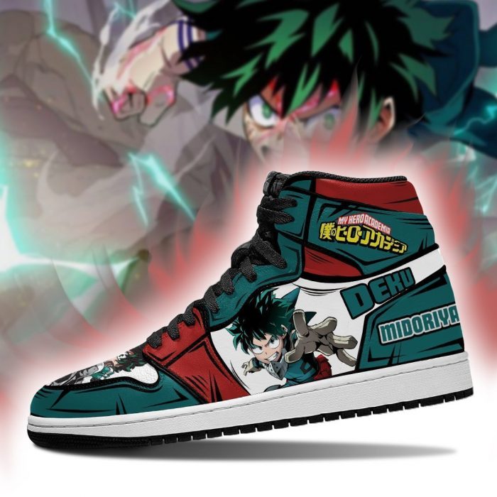 deku izuku jordan sneakers custom my hero academia anime shoes mn05 gearanime 3 - My Hero Academia Store