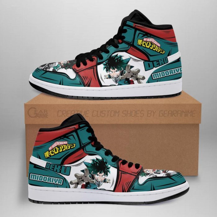 deku izuku jordan sneakers custom my hero academia anime shoes mn05 gearanime - My Hero Academia Store