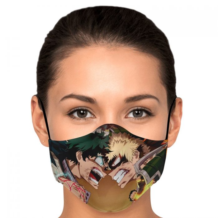 deku vs bakugo my hero academia premium carbon filter face mask 243257 - My Hero Academia Store