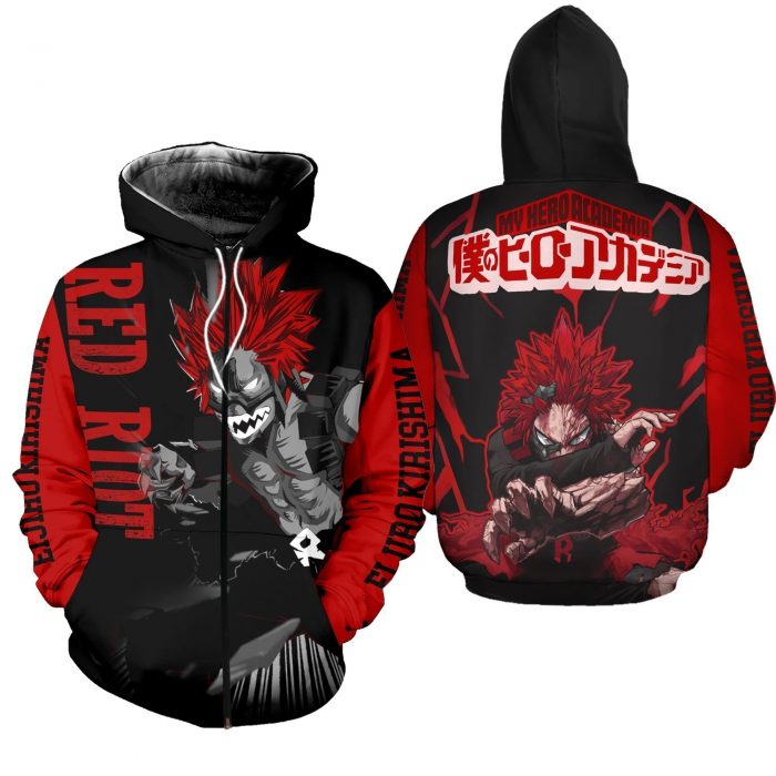 eijirou kirishima shirt my hero academia anime hoodie sweater gearanime - My Hero Academia Store