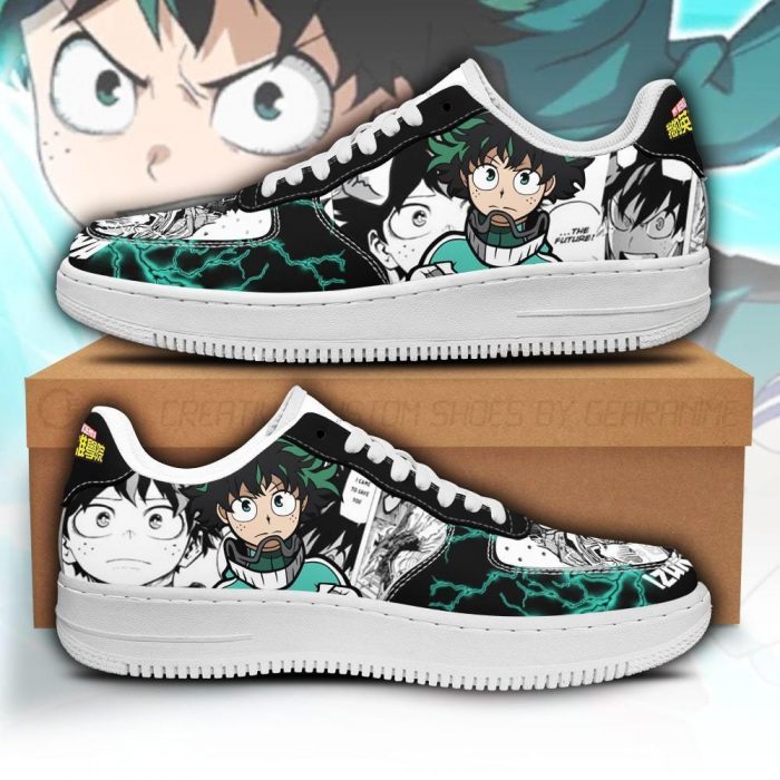 izuku midoriya air force sneakers deku custom my hero academia anime shoes fan gift pt05 gearanime - My Hero Academia Store