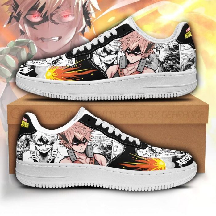 katsuki bakugou air force sneakers custom my hero academia anime shoes fan gift pt05 gearanime - My Hero Academia Store