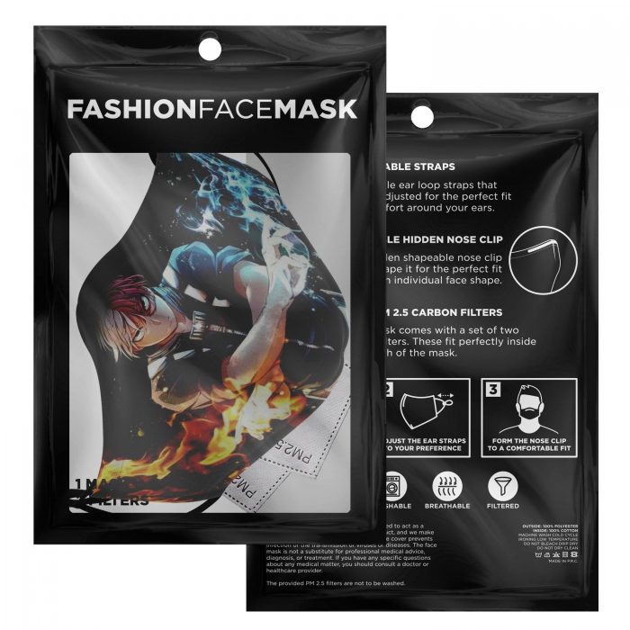 shoto todoroki my hero academia premium carbon filter face mask 483959 - My Hero Academia Store