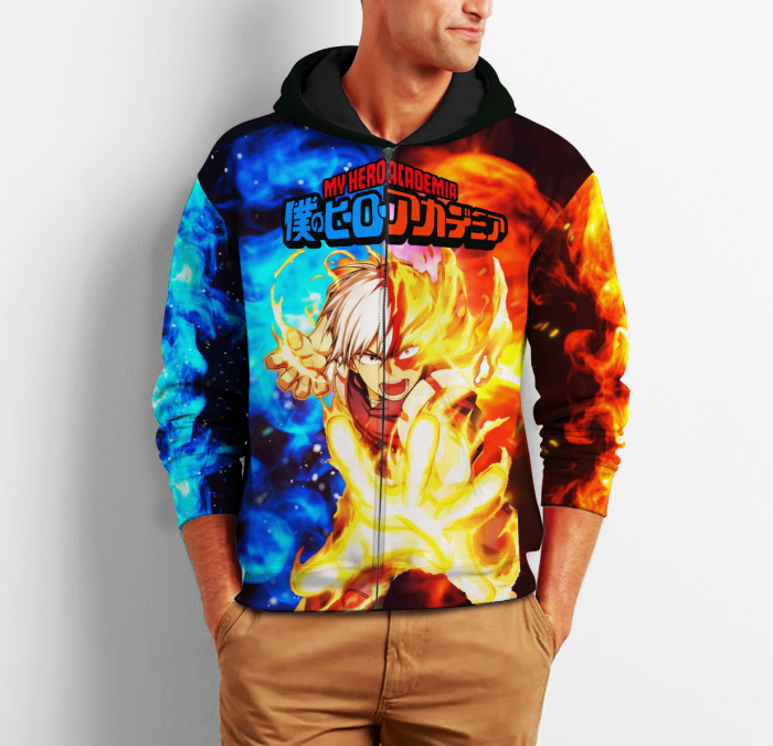 shoto todoroki zip hoodie my hero academia anime shirt fan gift ha06 gearanime 2 - My Hero Academia Store