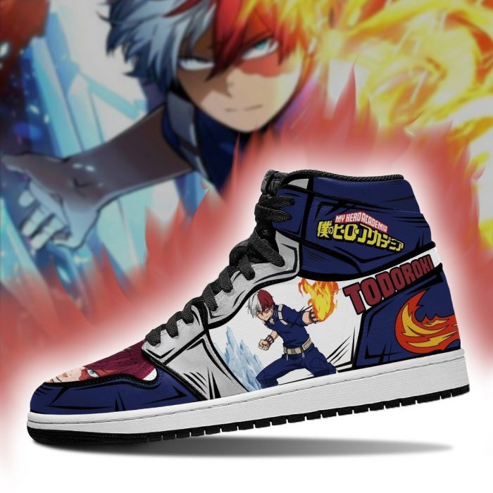 todoroki shoto jordan sneakers custom my hero academia anime shoes mn05 gearanime 3 - My Hero Academia Store