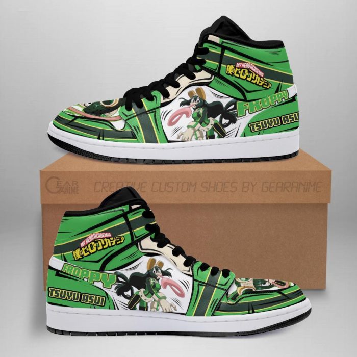 tsuyu asui jordan sneakers froppy my hero academia anime shoes gearanime - My Hero Academia Store