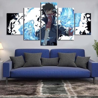 5 Pieces Anime Art Oil Painting My Hero Academia Canvas Poster Wall Stickers HD Print Artwork 1 - My Hero Academia Store