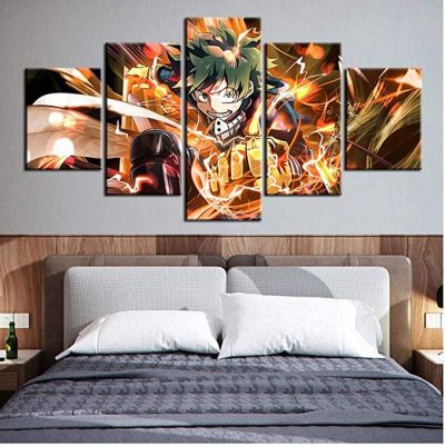 5 Pieces Anime Canvas Painting Living Room Decor My Hero Academia Wallpaper Oil Painting Murals Anime 1 - My Hero Academia Store