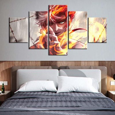 5 Pieces My Hero Academia Oil Painting Canvas Art Paints Wallpaper Stickers Home Decor Living Room - My Hero Academia Store