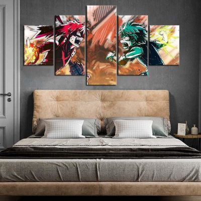 5 Pieces Poster Japan Anime My Hero Academia Canvas Painting Home Decor Living Room Decor Wall - My Hero Academia Store