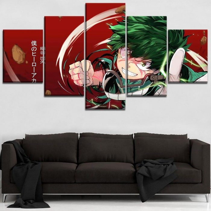 Wall Art Canvas Pictures My Hero Academia 5 Pieces Canvas Printed Painting For Living Room Home 1 - My Hero Academia Store