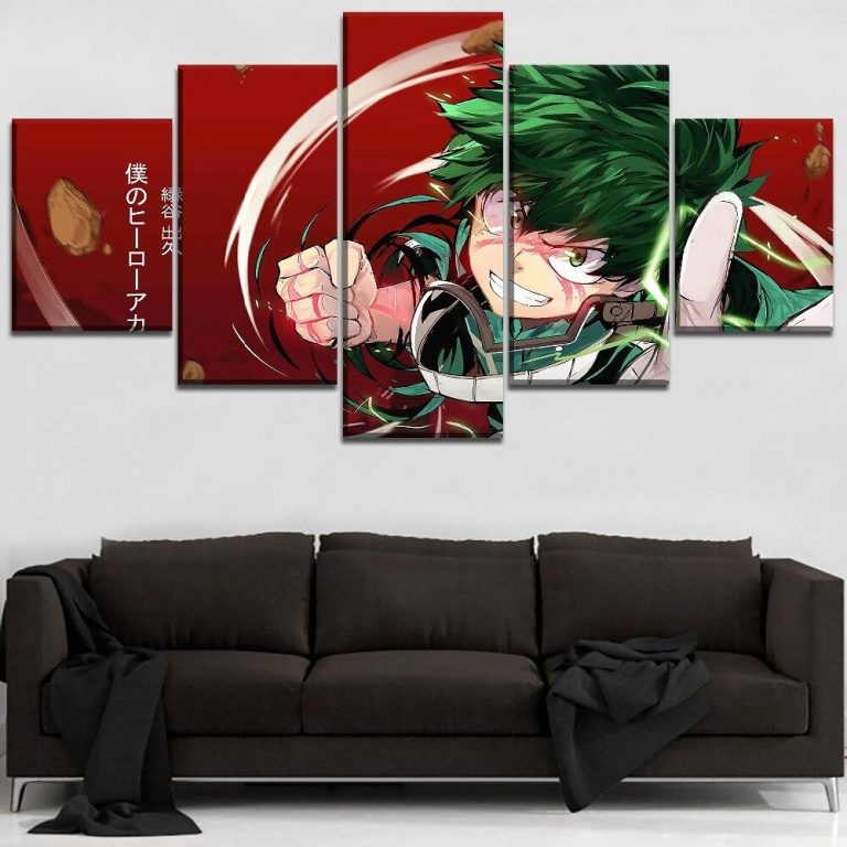 MHA Wall Art - 5 Pieces Deku Canvas Wall Art - My Hero Academia Store