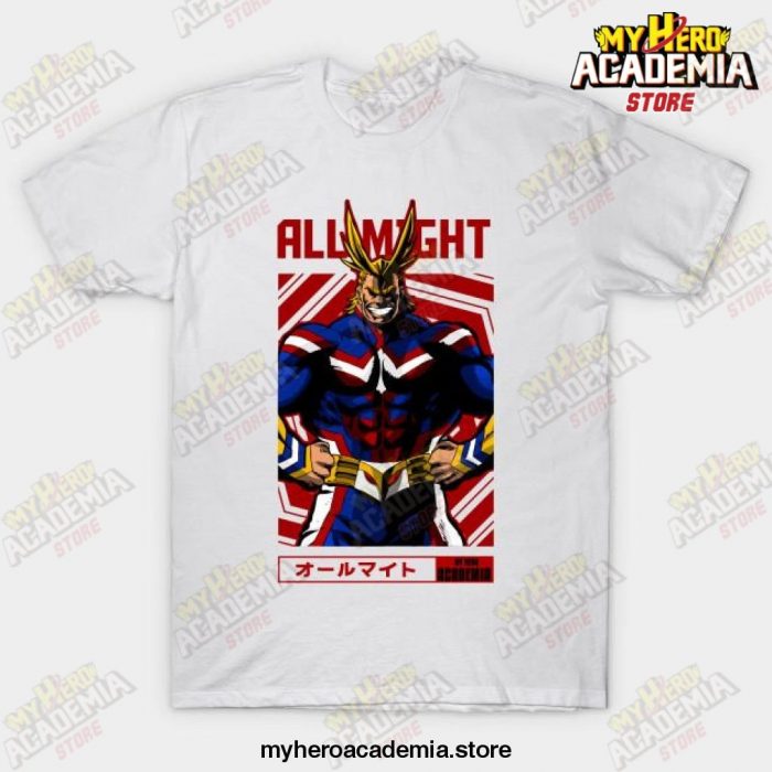 All Might My Hero Academia Anime Design T-Shirt White / S