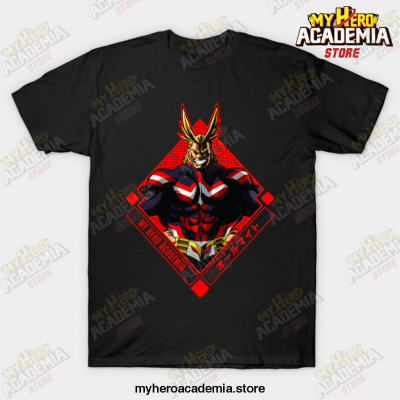 All Might My Hero Academia Diamond Anime T-Shirt Black / S