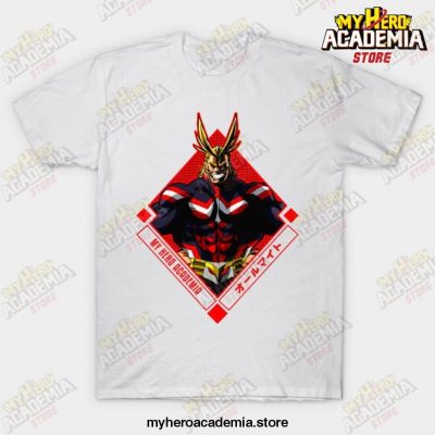 All Might My Hero Academia Diamond Anime T-Shirt White / S