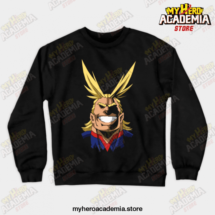 All Might Symbol Of Peace Crewneck Sweatshirt Black / S