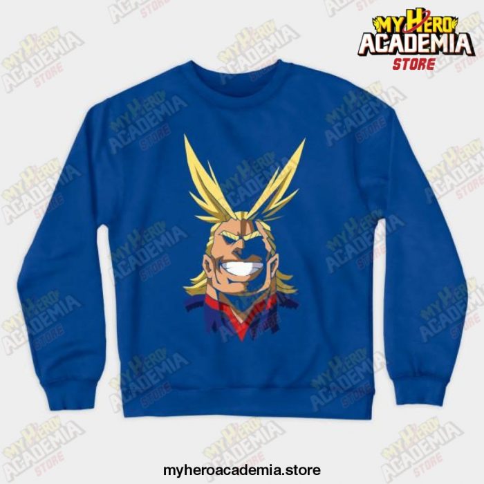 All Might Symbol Of Peace Crewneck Sweatshirt Blue / S