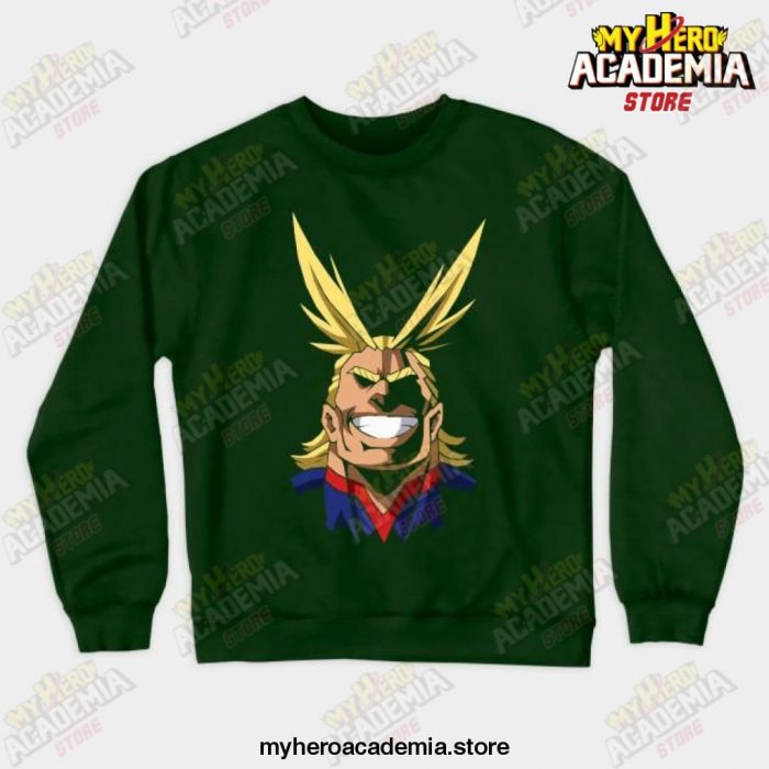 All Might Symbol Of Peace Crewneck Sweatshirt Green / S