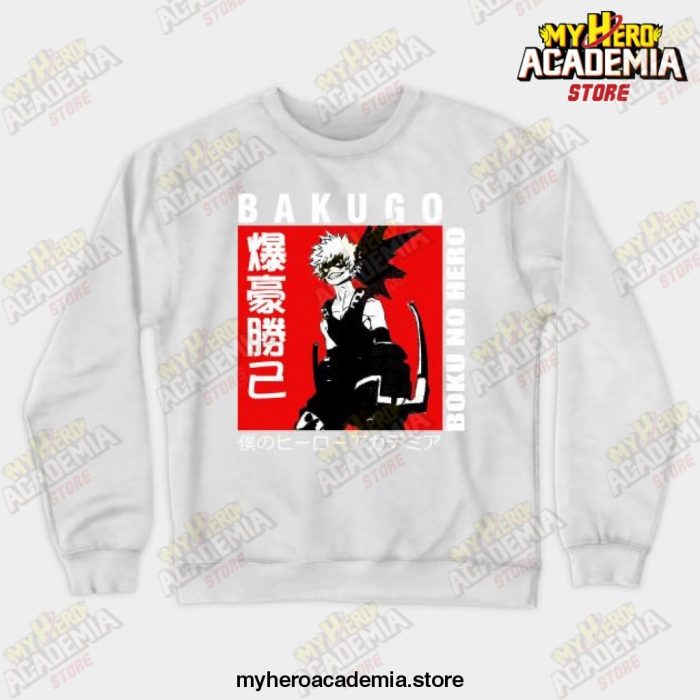 Anime Mha Kacchan Crewneck Sweatshirt White / S