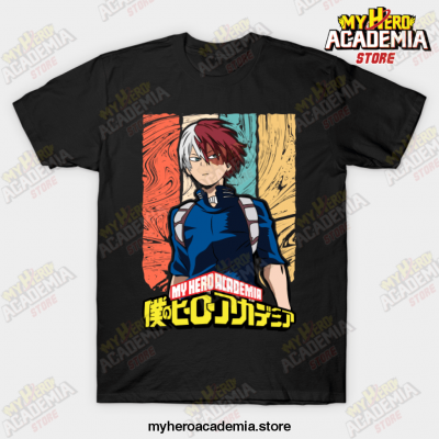 Anime Shoto Todoroki - My Hero Academia T-Shirt Black / S