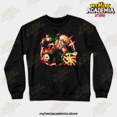 Bakugo Katsuki Crewneck Sweatshirt Black / S