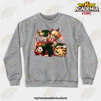 Bakugo Katsuki Crewneck Sweatshirt Gray / S