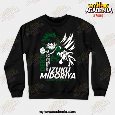 Boku No Hero Academia - Izuku Midoriya Deku Crewneck Sweatshirt Black / S