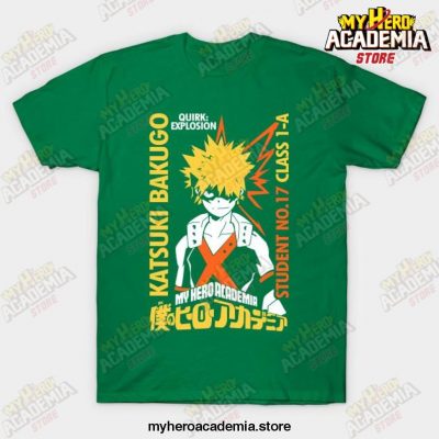 Boku No Hero Academia Katsuki Bakugo - Kaachan T-Shirt Green / S