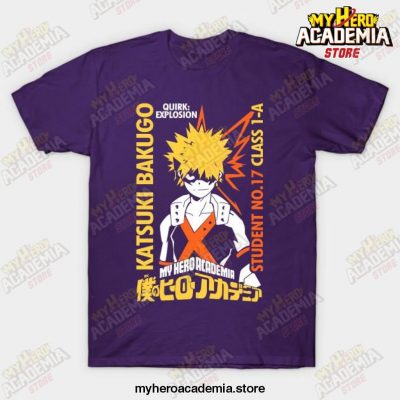 Boku No Hero Academia Katsuki Bakugo - Kaachan T-Shirt Purple / S