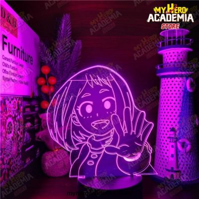 Boku No Hero Academia Ochaco Uraraka 3D Led Anime Lamp Nightlights My Hero Academia Visual Light