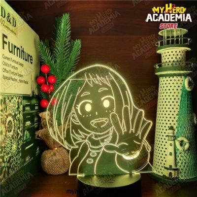 Boku No Hero Academia Ochaco Uraraka 3D Led Anime Lamp Nightlights My Hero Academia Visual Light