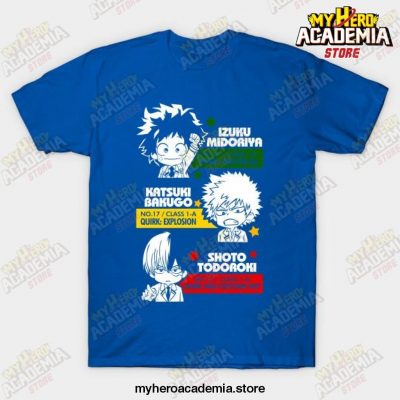 Deku Kachan And Todoroki T-Shirt Blue / S