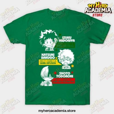 Deku Kachan And Todoroki T-Shirt Green / S