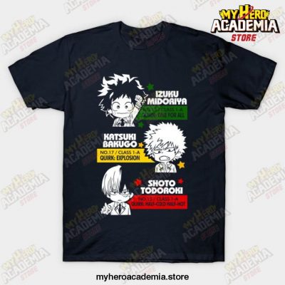 Deku Kachan And Todoroki T-Shirt Navy Blue / S