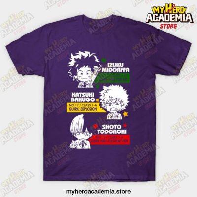 Deku Kachan And Todoroki T-Shirt Purple / S